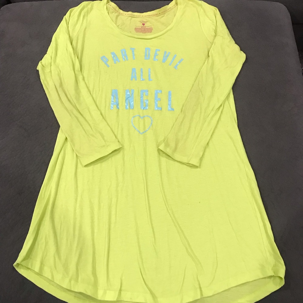 Lime Victoria’s Secret Long Sleep Shirt SZ XL